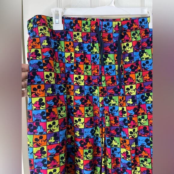 Disney Parks Authentic Mickey Mouse Multi Colored Pajama Lounge Pants Large - Picture 2 of 4